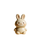 Chubby Ceramic Bunny Figurine with Blush Accents