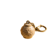 Ornate Ceramic Vase Keychain with Gold Floral Patterns