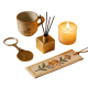 Vintage Self-Care Set with Ceramic Cup, Reed Diffuser, Bookmark & Keychain