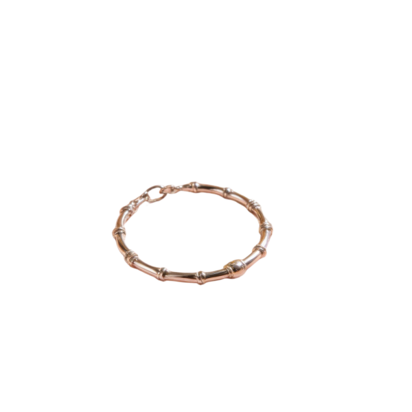 Rose Gold Bamboo-Link Bracelet
