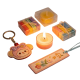 Cozy Gift Set with Keychain, Embroidered Bookmark & Candles