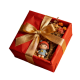 Red Gift Box with Cute Doll & Dried Flower Bouquet