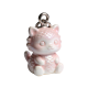 Pink Ceramic Dragon Cat Keychain
