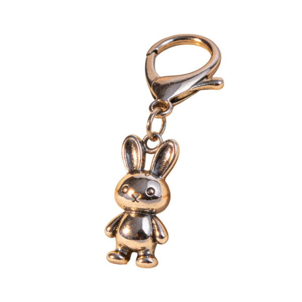 Gold Bunny Keychain