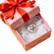 Silver Star Emblem Badge in Pink Floral Gift Box